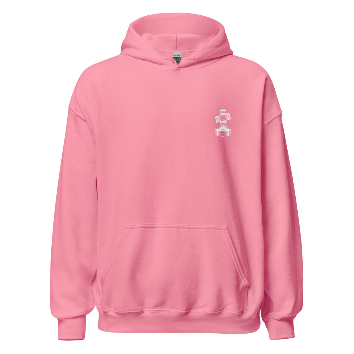 OG Crossthread Garage Logo Hoodie in Azalea, front view
