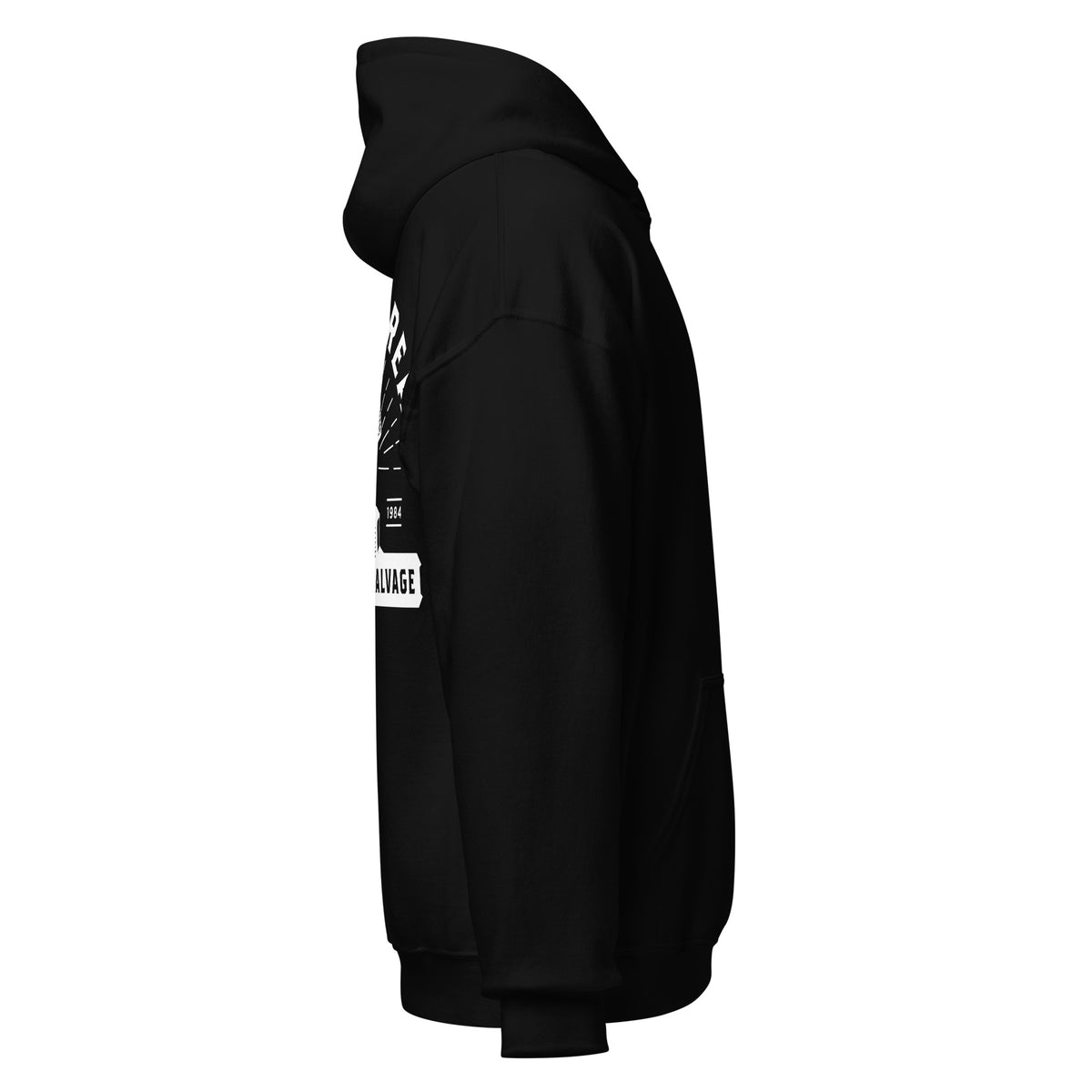 OG Crossthread Garage Logo Hoodie in Black, right side view