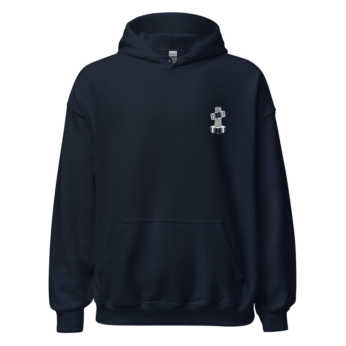 OG Crossthread Garage Logo Hoodie in Navy, front view