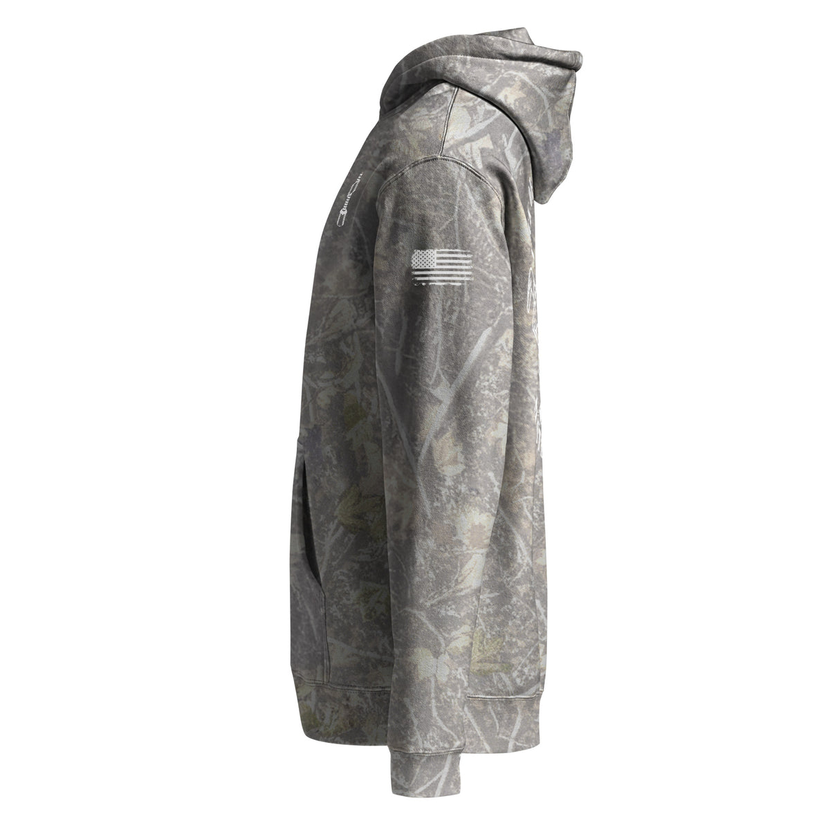 Jack of All Trades, Master of Most Logo Hoodie in Deadwood Tree Camo, left side view